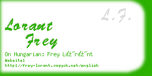 lorant frey business card